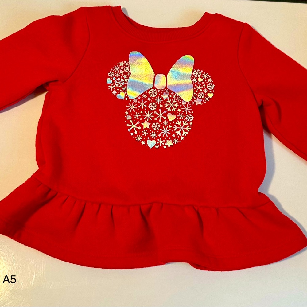 Disney 18 month girls fleeced Christmas shirt